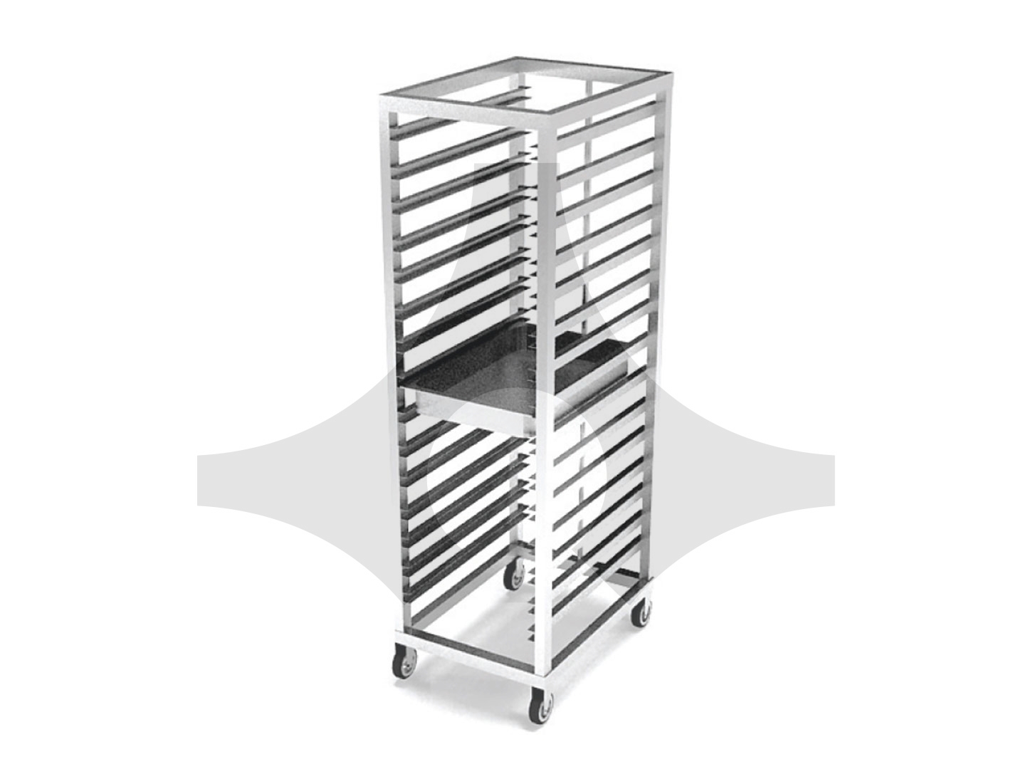 ATA-3253/15 Tepsi Taşıma Arabası 32x53 15 Tepsilik