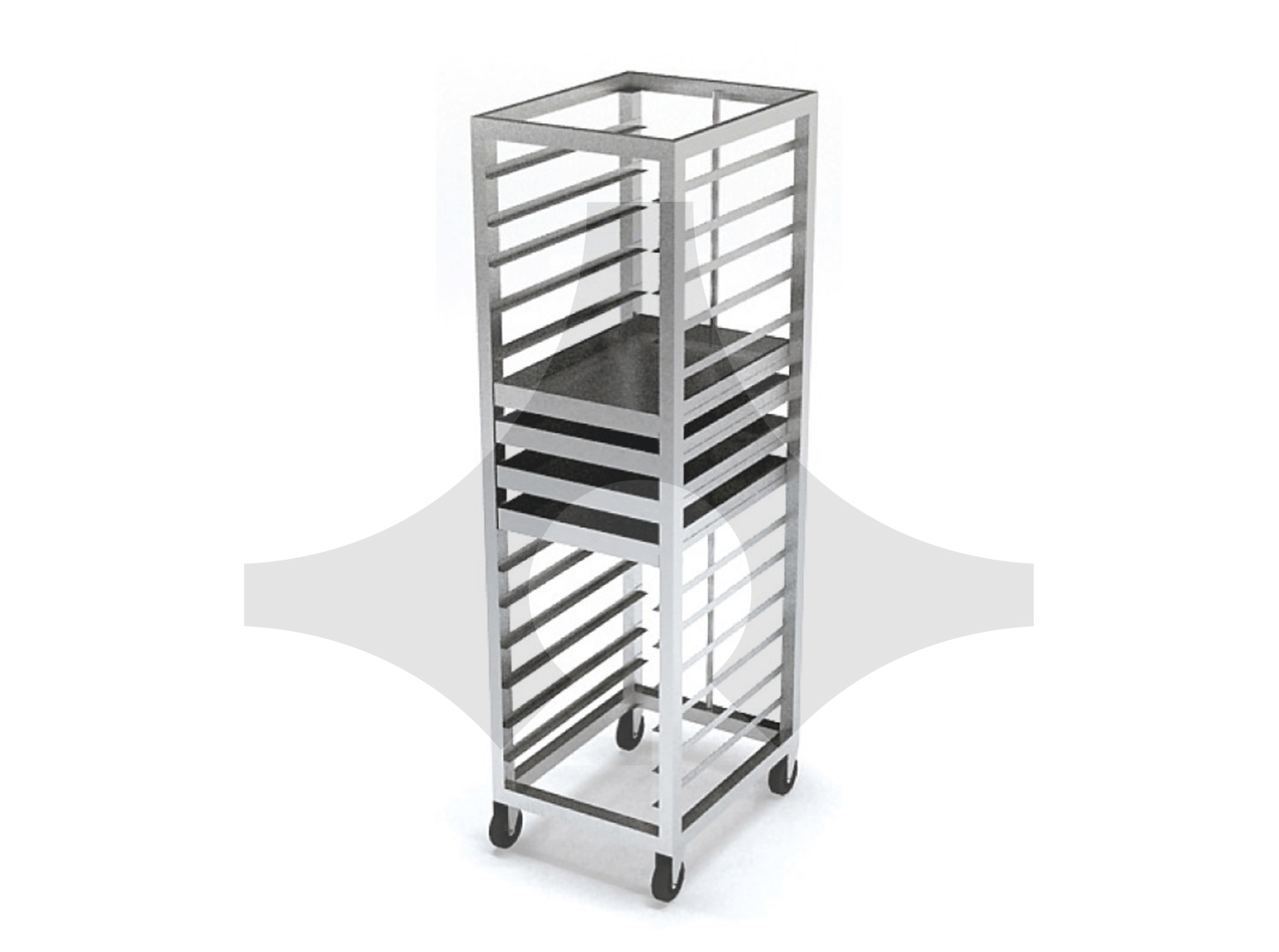 ATA-4060/15 Tepsi Taşıma Arabası 40x60 15 Tepsilik
