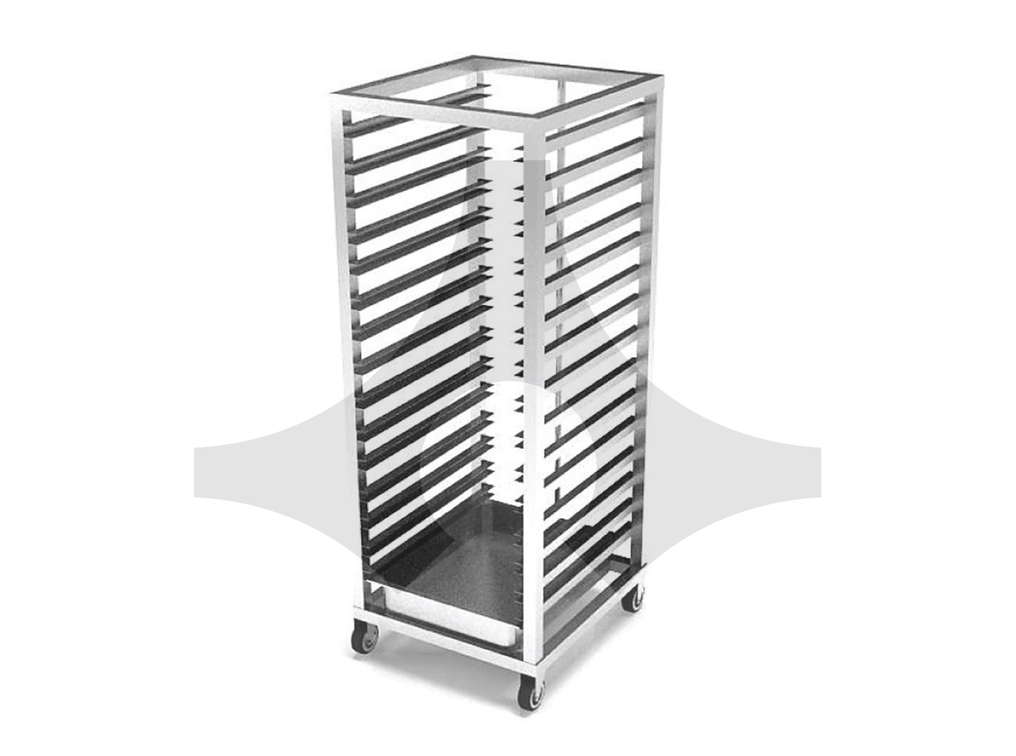 ATA-5365/15 Tepsi Taşıma Arabası 53x65 15 Tepsilik