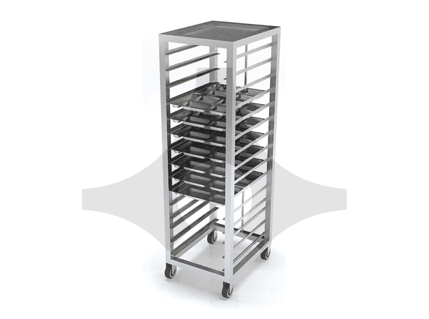 ATAT-30 Tabldot Tepsi T. Arabası 30 Tabldotluk