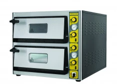 NLE-T 24 ELEKTRİKLİ PİZZA FIRINI-ÇİFT KATLI- TERMOMETRELİ