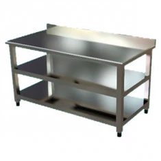 NT-7180-BSIM ÇALIŞMA TEZGAHI - ALT TABLALI, ARA RAFLI
