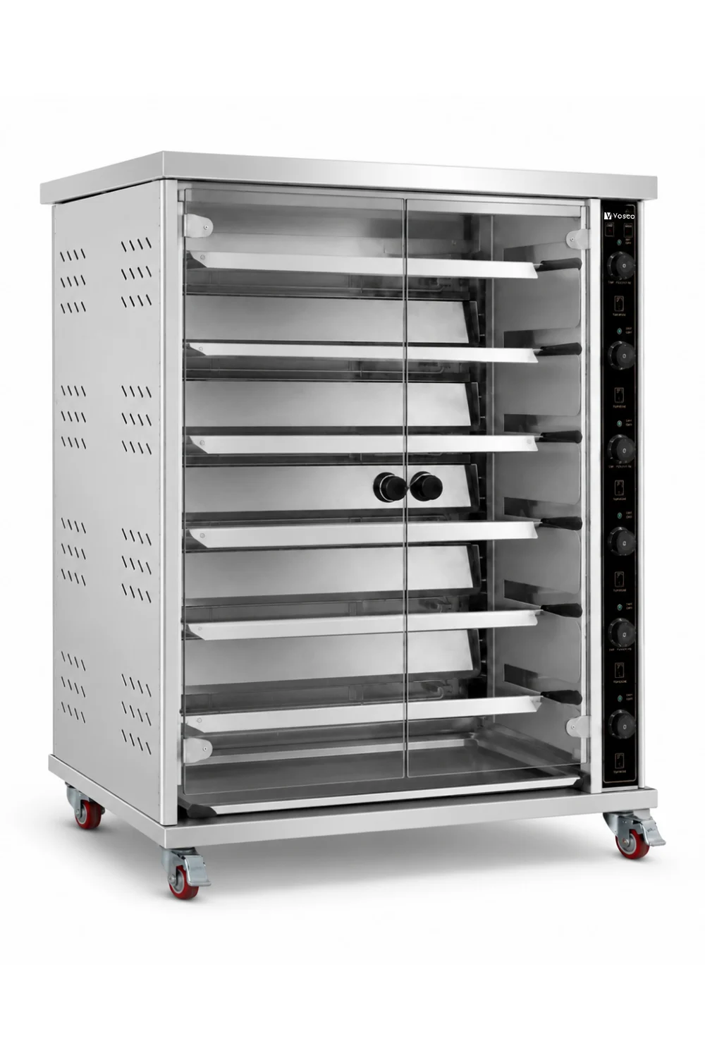 Vosco 6 Şişli Elektrikli Piliç Çevirme Fırını - 30 Tavuk Kapasiteli Profesyonel Rotisserie Fırın